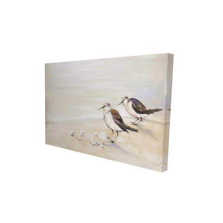 FONDO 20 x 30 in. Two Sandpipers on the Beach-Print on Canvas FO2789147